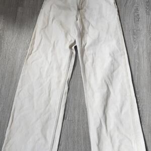 Zara Women's Cream and White Jeans